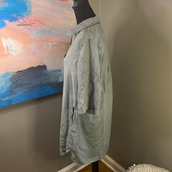 Anthropologie, Cloth & Stone: Light Denim Button Tencel Collared Dress, Medium - Picture 3 of 8